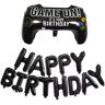 DIWULI Gamepad Ballon Gelukkige Verjaardag Set Gaming Decoratie Folie Ballon, Gamer Decoratie Game Controller, Gamer Gift, Gamer Gift, Gamer Decoratie Kinderen Feestvarken Meisje, Decoratie