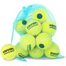 YUESHENG tenissbäle tennisballen kinderen stage 1 groene stip tennisbal beginners 25% lage compressie training tennisballen 12 stuks tennisballen met draagtas