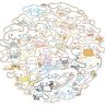 KACEEY Cinnamoroll babyCinnamoroll Stickers  50 Pcak   Vinyl waterdichte stickers voor laptop, bumper, waterflessen, computer, telefoon, harde hoed, autostickers en stickers (Cinnamoroll)