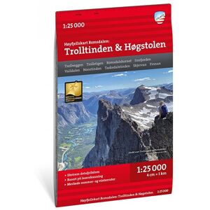 Calazo HØYFJELLSKART ROMSDALEN: TROLLTINDAN & HØGSTOLEN 1:25.000  NoColor