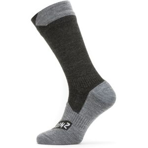 Seal Skinz ALL WEATHER MID SOCK  BLACK/GREY MARL