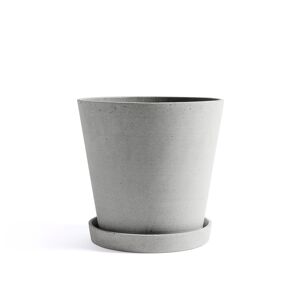 Hay - Flowerpot With Saucer Xxl - Grey - Krukker - Grå