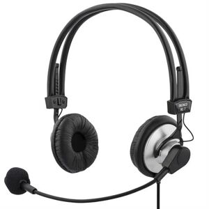 Deltaco Headset Med Mikrofon Og Volumkontroll 2,M Kabel, Svart