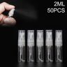 shopnbutik 50 PCS Perfume Bottle Spray Bottle Perfume Bottle Empty Bottle, Capacity:2ML (Transparent)