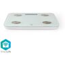 Nedis SmartLife Helse Scales   Wi-Fi   BMR / Bones / Fat / Muskler / Vann / Vekt   8   Maks. belastning: 180 kg   Android™ / IOS   Glass   Hvit