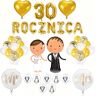 Inny producent 30 ROCZNICA ŚLUBU BALONY DEKORACJA ZESTAW ZŁOTY