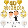 Inny producent 40 ROCZNICA ŚLUBU BALONY DEKORACJA ZESTAW ZŁOTY