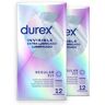 Durex Invisible Extra Lubrificado Pack 12+12