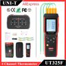 UNI-T-UT325F Termômetro Digital  4 Canais Temperatura Data Logger  K J T E R S N Tipo  Termopar