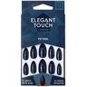 Elegant Touch Polished Colour nails with glue stiletto #petrol