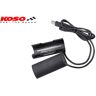 KOSO X-Claws Clip-on alças de aquecimento com conexão USB Preto