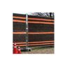 Suinga Malha de trabalho de ocultação, 1,95 x 3,65 metros, cor preto/laranja 90 gr. Projetado para delimitar e restringir áreas de trabalho