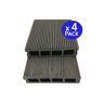 Suinga Tablon jardin composite 220 x 14,6 x 2,5 cm, gris (Pack 4)