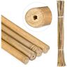 Suinga Tutor de bambu natural 100 cm 10-12 mm Pacote 50 Varas de bambu ecológicas para apoiar árvores, plantas e vegetais