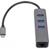 AKYGA AK-AD-66 USB type C - USB 3.0 3-port + Ethernet