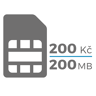 MXM Cartelă SIM (200,-CZK / 200 MB)