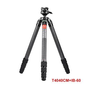 Sunwayfoto T4040CM Kolfiberstativ 161cm för tung utrustning foto/jakt 40 kg (T4040CM+IB-60)