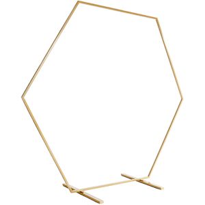 PARTYDECO Stor Dekorationsring Hexagon Guld