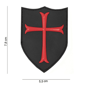 101 INC PVC Patch - Crusader (Färg: Röd)