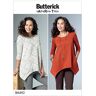 Butterick Patterns 6492 ZZ Schnittmuster Tunika Schnittmuster, mehrfarbig, Größen groß – 2 x Große