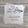 WHITE COTTON CARDS Love Birds to My Lovely Wife Happy Birthday, handgefertigt