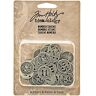 Tim Holtz Idea-ology TH93244 Metall-Zahlen-Spielsteine, 31 Stück, je 3/4 Zoll, antikes Nickel