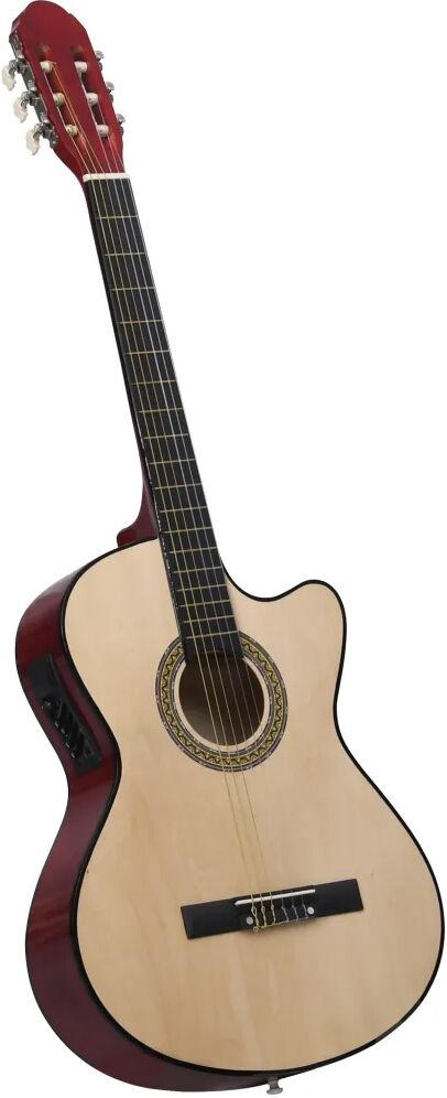 vidaXL Folková akustická gitara Cutaway s ekvalizérom a 6 strunami