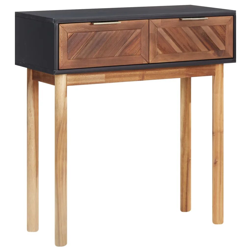 vidaXL Konzolový stolík 70x30x75 cm masívne akáciové drevo a MDF