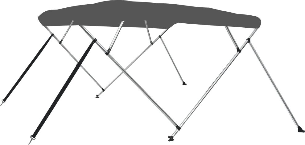 vidaXL Strieška Bimini so 4 oblúkmi, antracitová 243x180x137 cm