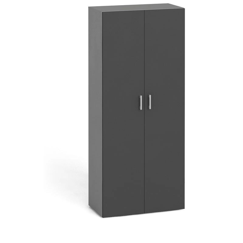 B2B Partner Kancelárska skriňa s dverami kombi, 4 police, 1865x800x400 mm, sivá /