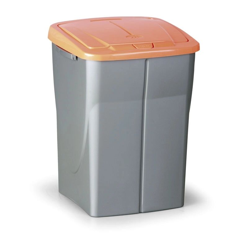B2B Partner Plastový odpadkový kôš 45 l, oranžové veko