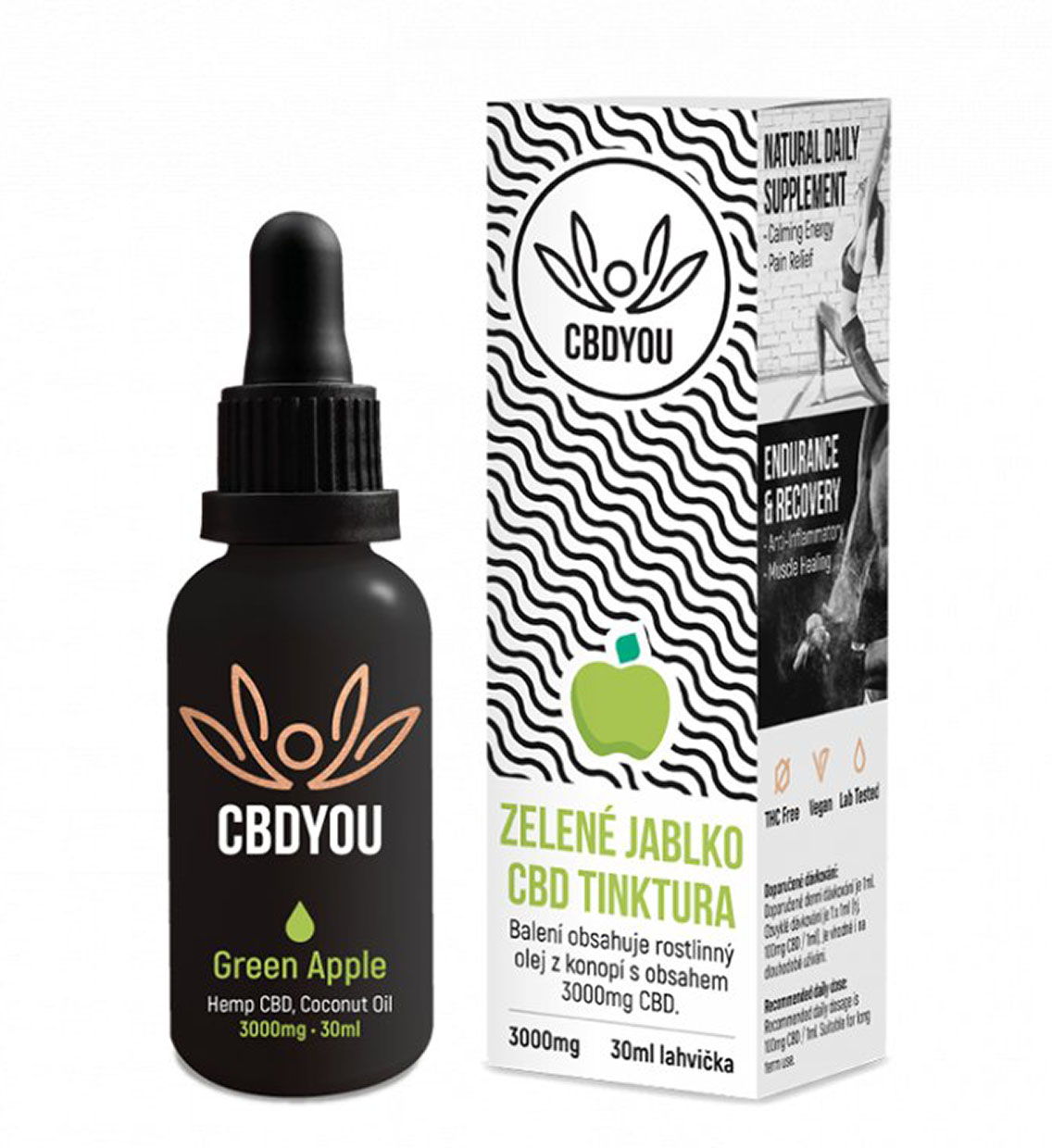 GREEN PHARMACEUTICS CBD YOU Zelené jablko – 3000 mg