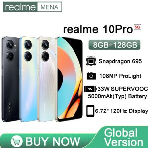 realme 10 Pro 8GB+128GB 5G Snapdragon 695 Processor 108MP Dual Camera 6.72” 120Hz Boundless Display 33W SuperVOOC Charge 5000mAH