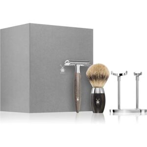 Mühle KOSMO Set Peat Oak shaving kit