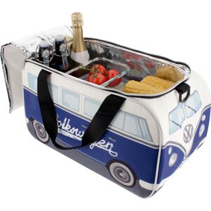 VW Collection Cooler Bag 25 Litre In T1 VW Camper Format White / Blue