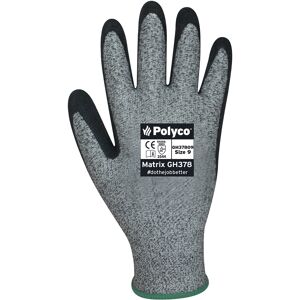 Polyco GH378 L/W Crinkle Latex Palm Coated Glove Cut 5