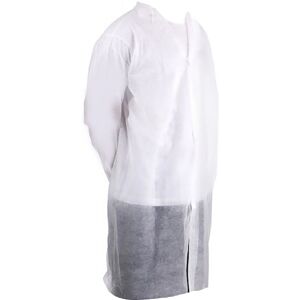 Supertouch 171 Non-Woven Popper Fastening Visitor Coats S  White