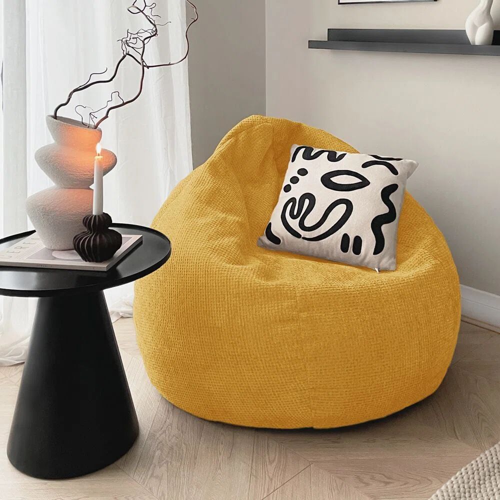 Photos - Bean Bag Brayden Studio Waffle Slouchbag Beanbag brown 110.0 H x 80.0 W x 80.0 D cm