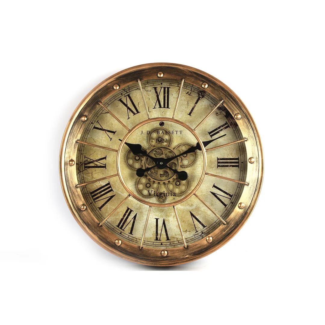 Photos - Wall Clock Borough Wharf Analoge Wanduhr Lavinia 59,5 cm brown/pink 59.5 H x 59.5 W x
