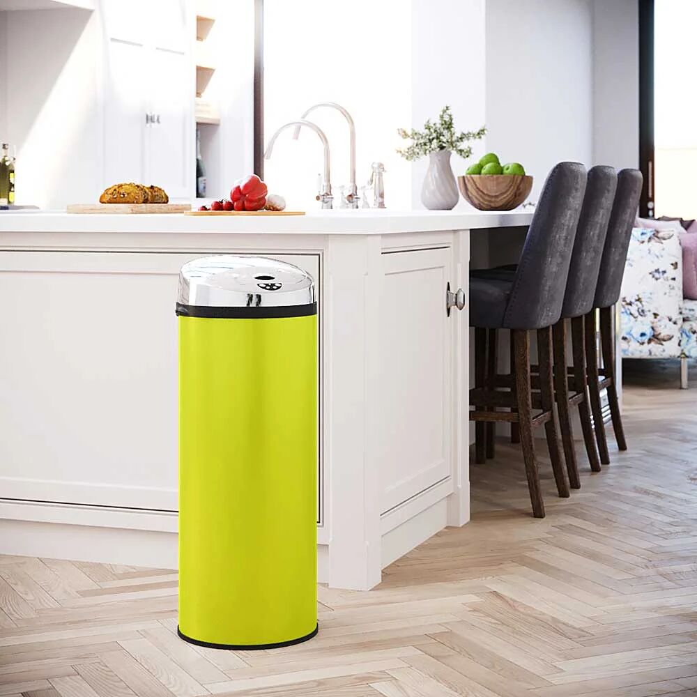 Photos - Waste Bin Symple Stuff Ladson Steel Motion Sensor Rubbish Bin green 86.5 H x 30.5 W