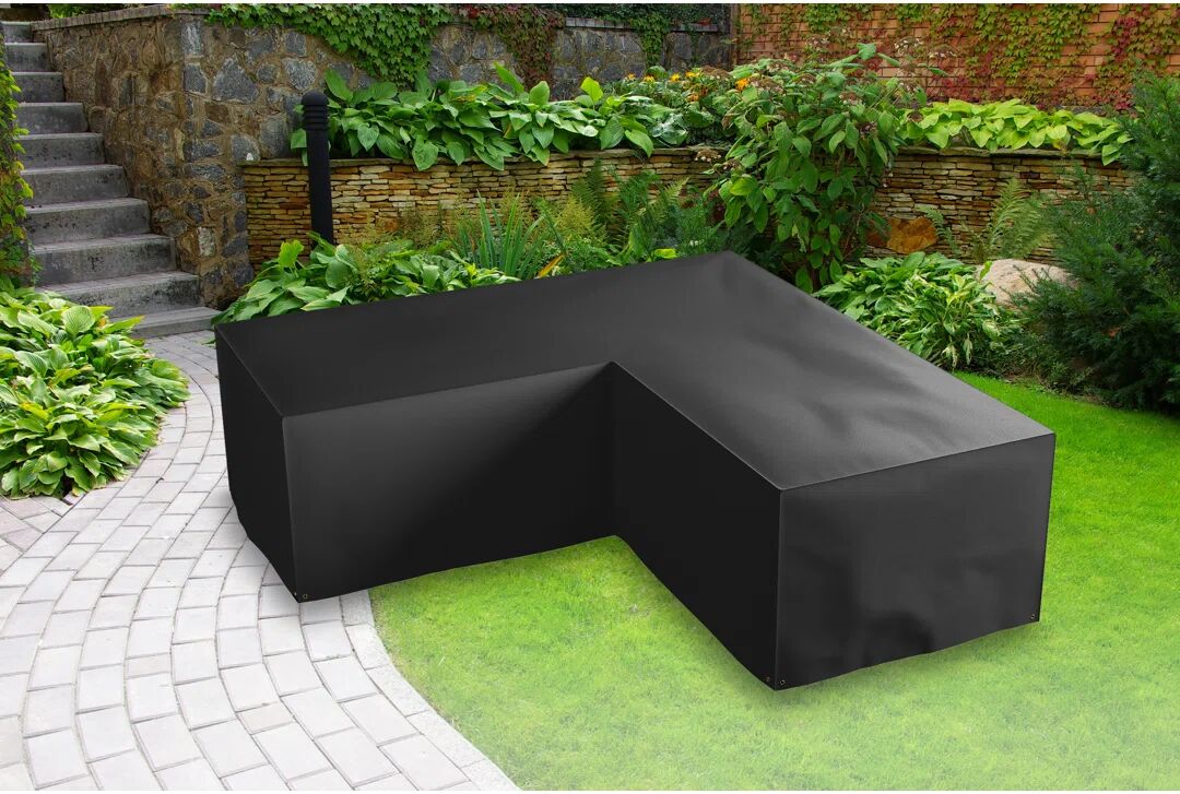 Photos - Furniture Cover Bosmere All-Weather Modular L Shaped Patio Sectional Cover black 78.0 H x 