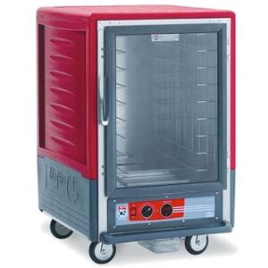 Metro C535-HFC-L 1/2 Height Insulated Mobile Heated Cabinet w/ (17) Pan Capacity, 120v, Red Insulation Armour