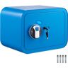 VEVOR Safe Box, 1 Cubic Foot Money Safe with Fingerprint Lock and Key Lock, Alloy Steel Home Safes with 2 Keys, Wall-Mounted Security Safe for Cash, Watch, Jewelry, Passports, Documents (Blue)