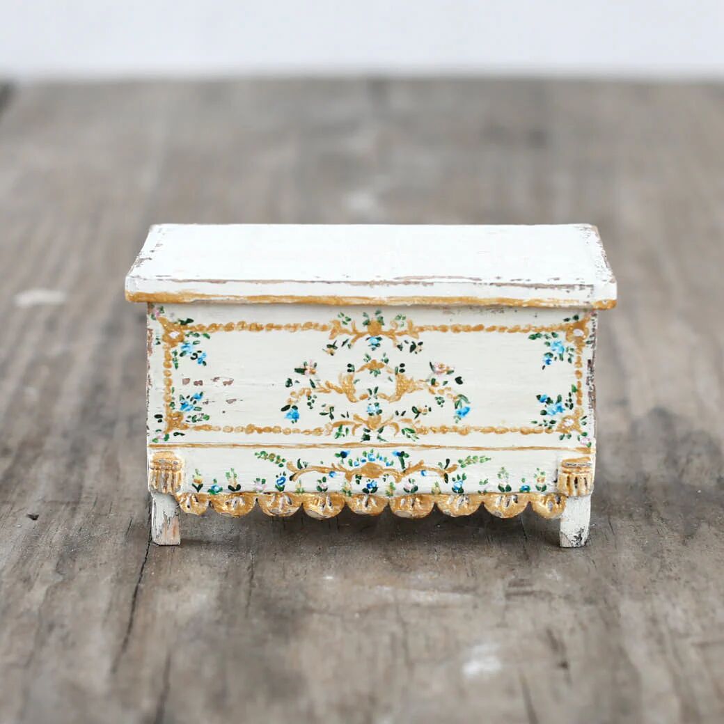 Rachel Ashwell Dollhouse Furniture - Painted Spanish Trunk