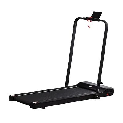 Soozier Folding Electric Treadmill Low noise Walking Jogging Running Machine with 7 MPH Speed LED Display and Remote Control for Home Gym Workouts