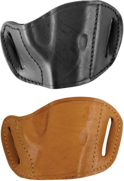 Photos - Pouches & Bandoliers Bulldog Cases & Vaults Molded Leather Belt Slide Holster - Small, Tan MLT 