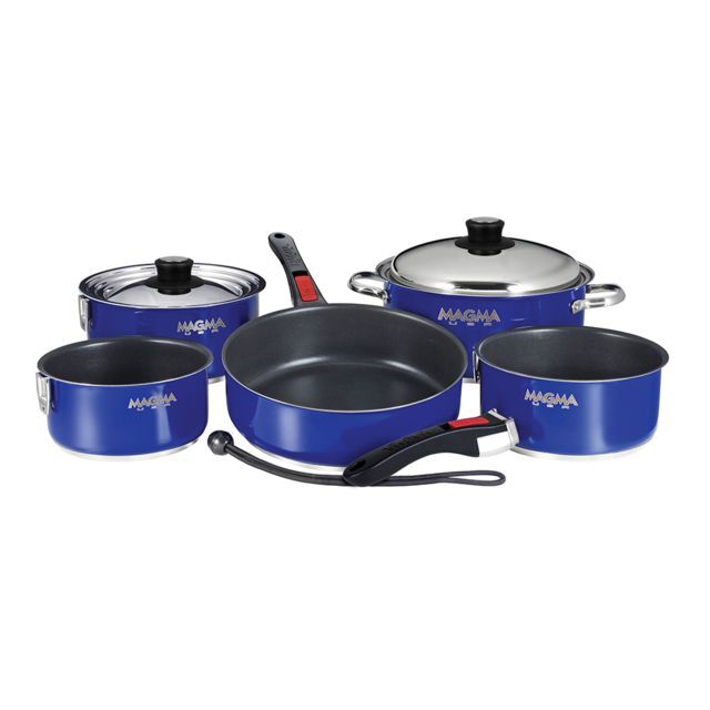 Photos - Other goods for tourism Magma Nesting 10-Piece Induction Compatible Cookware - Cobalt Blue Exterio 