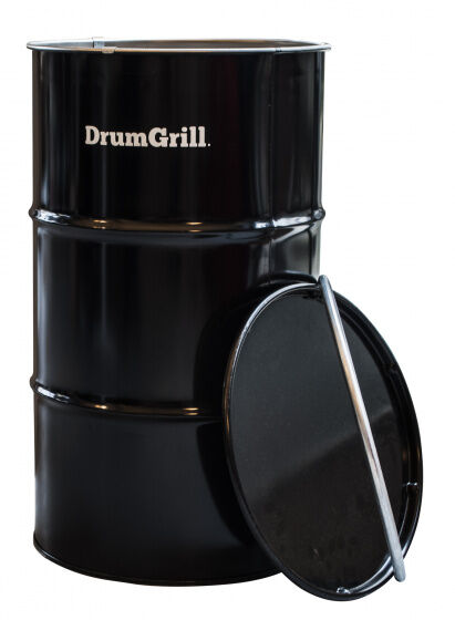 DrumGrill barbecue Medium 46 x 82 cm staal zwart 4 delig - Zwart