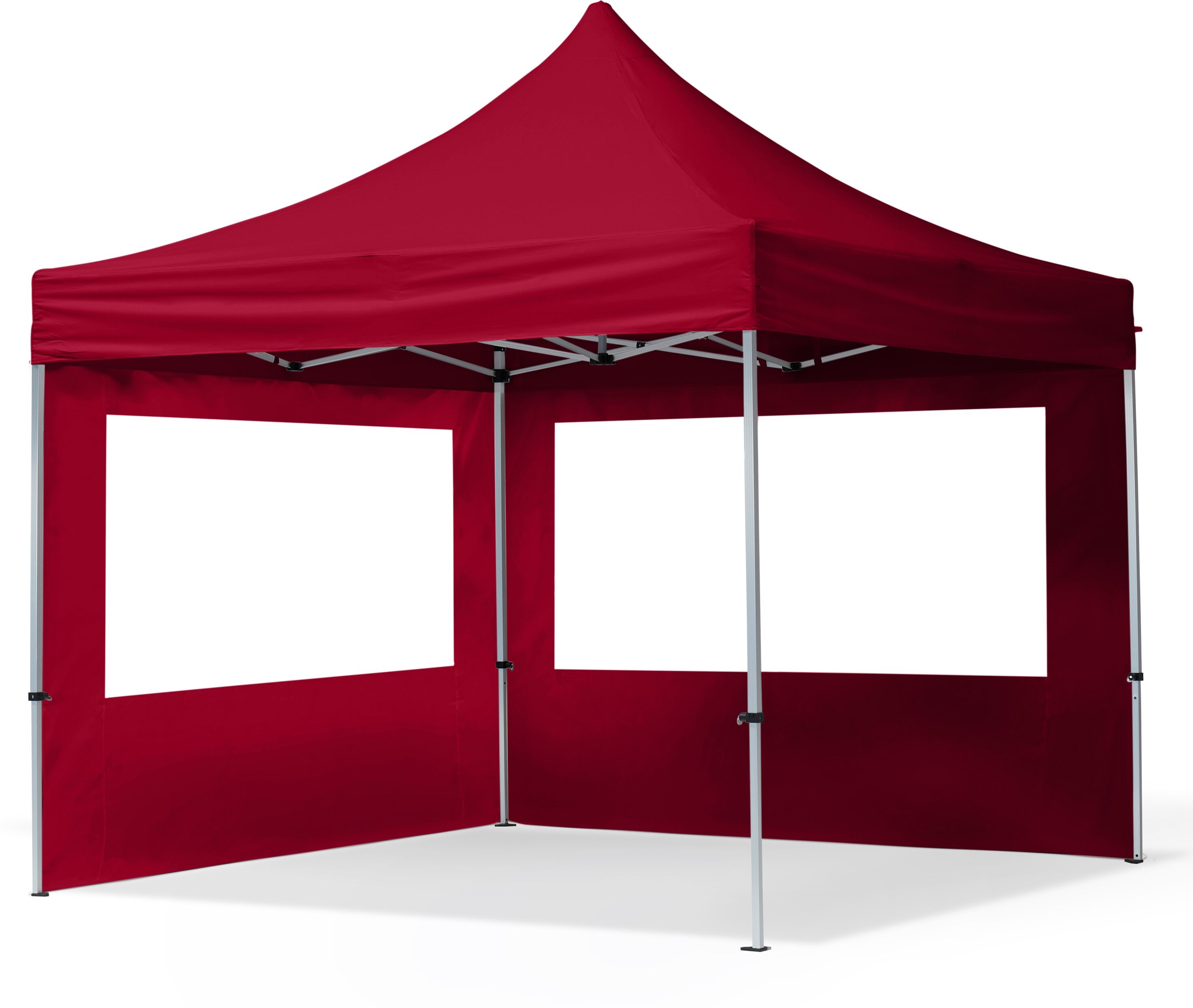 TOOLPORT Easy up Partytent 3x3m Hoogwaardig polyester 300 g/m² rood waterdicht Easy Up Tent, Pop Up Partytent, Harmonicatent, Vouwtent