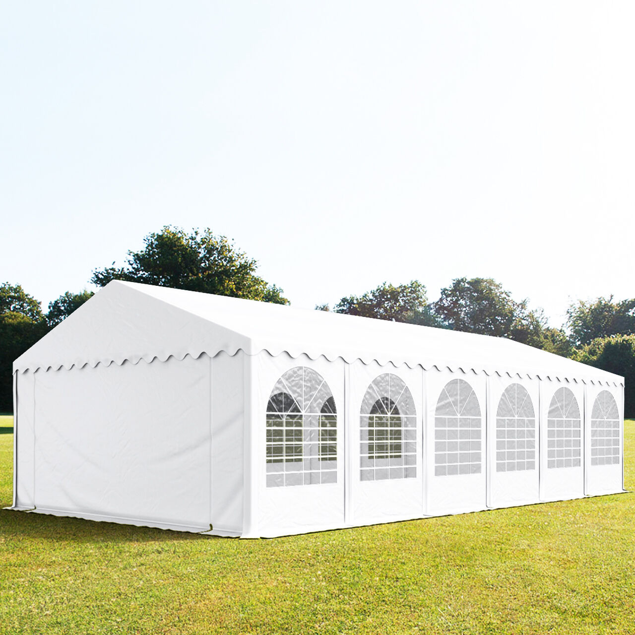 TOOLPORT Partytent 6x12m PVC 550 g/m² wit waterdicht Feesttent